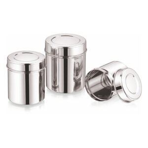 Mukti Stainless Steel Gourmet Food Storage Canister Set of 3